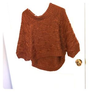 Cropped Burnt Orange Sweater